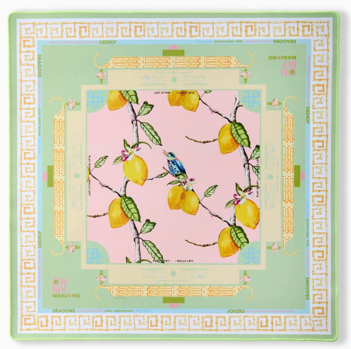 Citrus Songbird Mahjong Mat