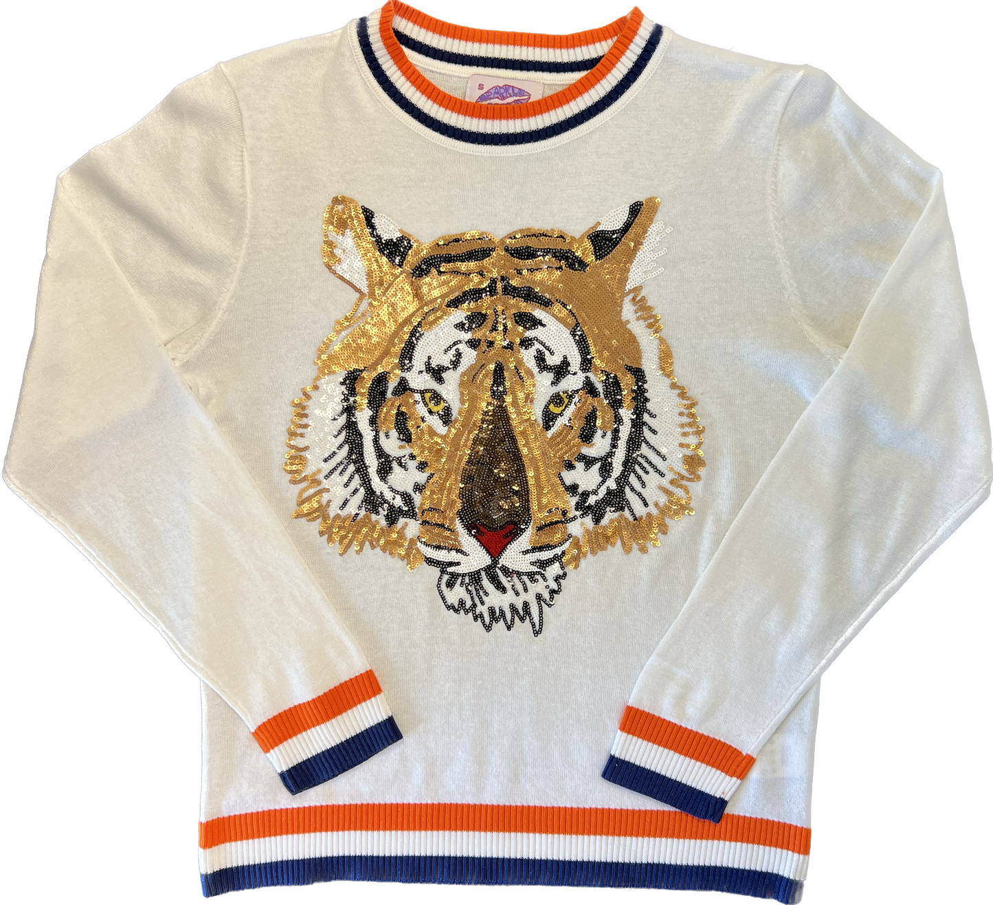 Long Sleeve Thin Knit Auburn Tiger Sweater: XS