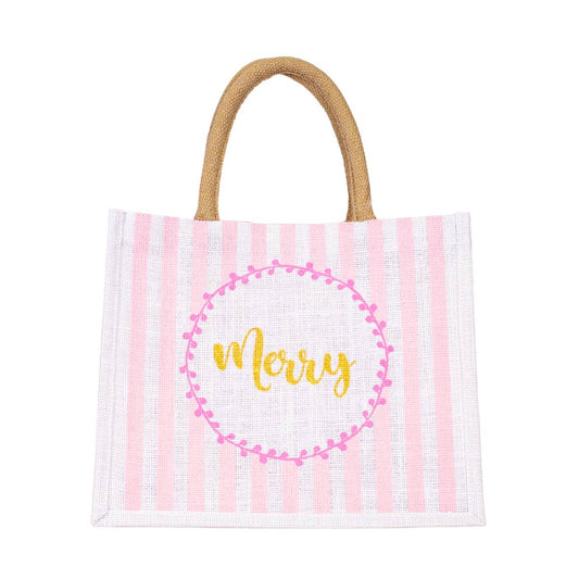 Merry Stripe Gift Tote