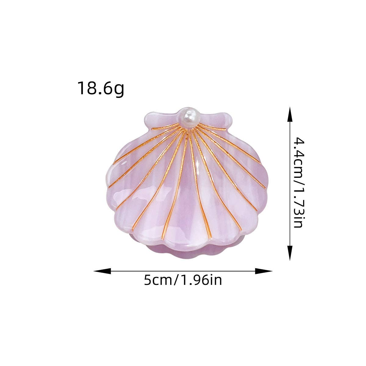 Summer Seaside Pearl Shell Acetate Hair claw clips: Cyan-blue