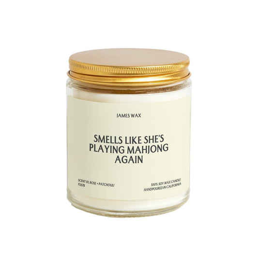 "She's Playing Mahjong Again" Candle: White Tea + Jasmine