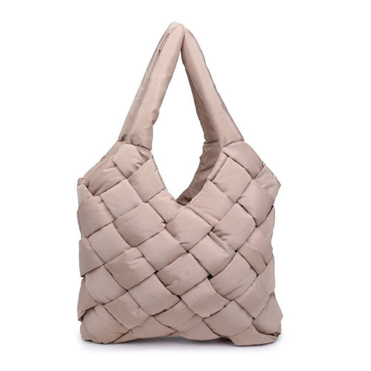 Illumine Woven Nylon Tote: Nude
