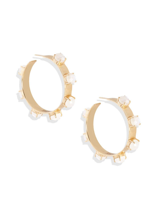 Maria Hoop Earrings | Moonstone