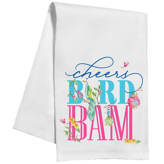 Cheers Bird Bam Mahjong Icons Kitchen Towel