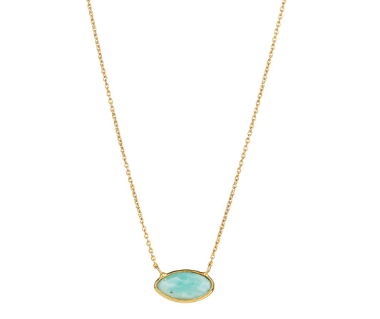 Amazonite Mini Oval Gemstone Necklace