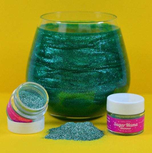 Glow Up Green Shimmer - Green Edible Glitter