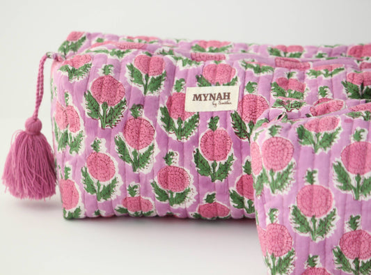 Berry Floral Travel / Makeup Bag