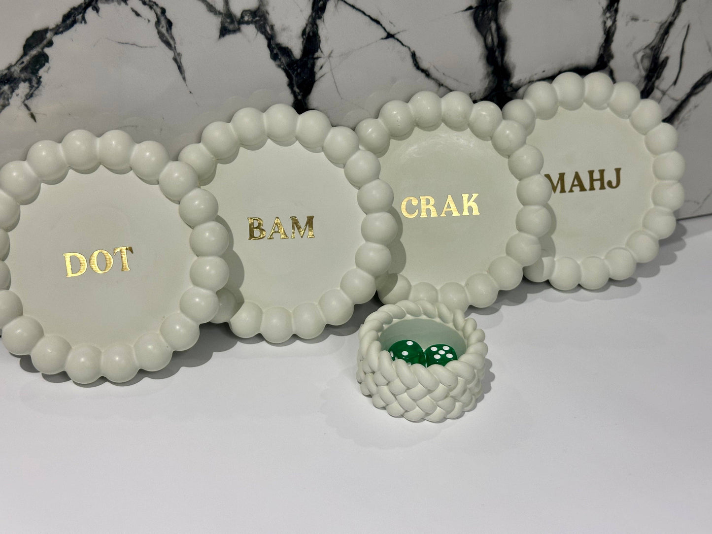 The Lara Lounge Set: Gold Dice (Set of Two) / Powder Blue / Mahj Edition GOLD