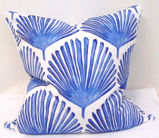 Limited Edition Fan Palm Pillow Cover With Welt