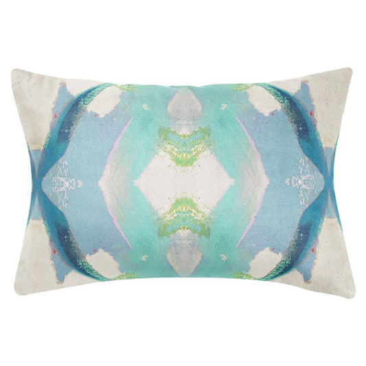 Jasmine Blue Decorative Pillow: 14" x 20" Lumbar
