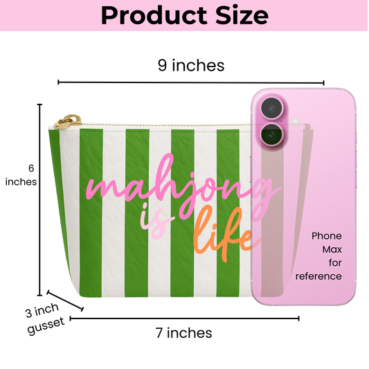 Mahjong Bag | Mahjong is Life Preppy Stripe Mahjong gift bag