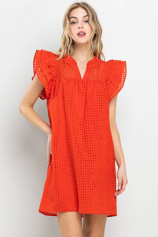 Organza Dress: red