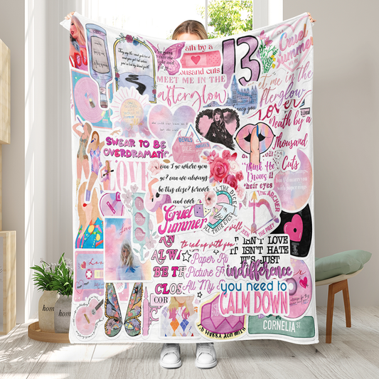 Swiftie Throw Blanket soft flannel Blanket: 1