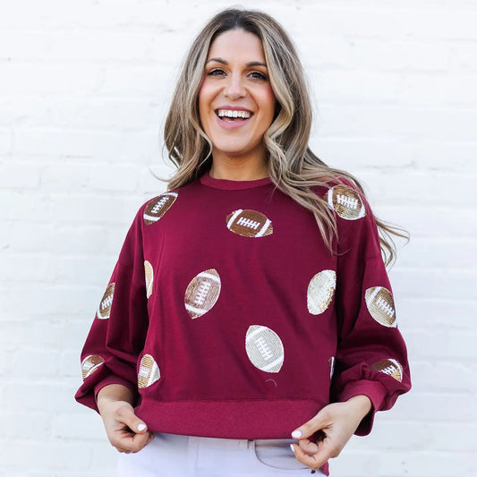 Millie sweatshirt garnet & gold