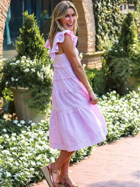 Melinda Gingham Midi Dress