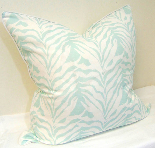 Limited Edition Seaweed Stripe Seamist Pillow Cover W/ Welt
