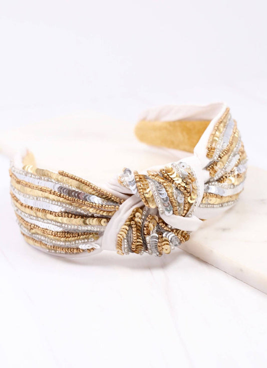 Reynolds Embellished Headband GOLD SILVER