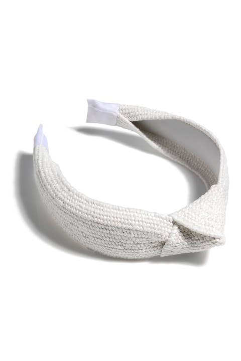 KNOTTED WOVEN HEADBAND: WHITE