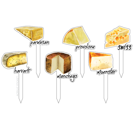 "CHEESE PLEASE" FROMAGE ACRYLIC STICKS COMBO