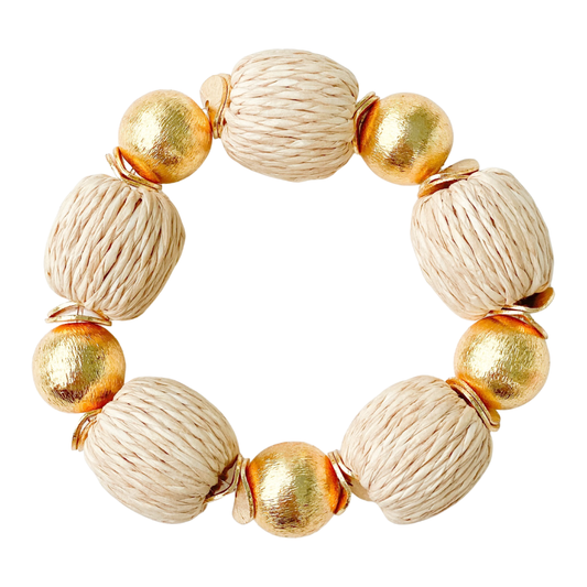 Candace Bracelet Natural Raffia | 14mm