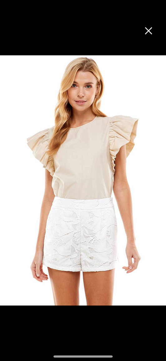 Ruffle Sleeve Top